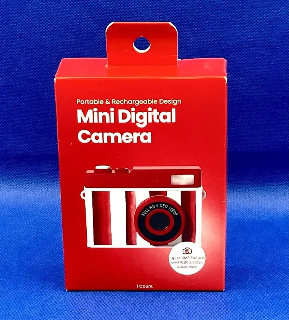 Brand New 2Pack! Portable Rechargeable, Digital Cameras Red & Blue Bandana